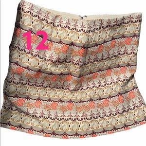 LOFT Multicolor Patterned Skirt